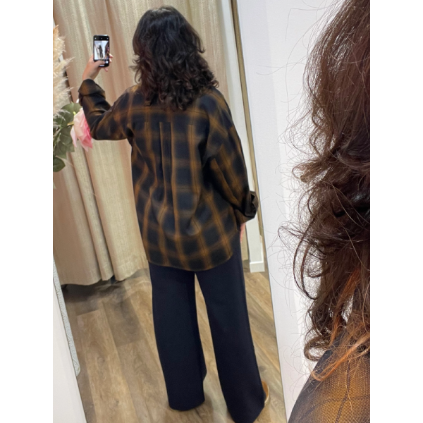 Chemise longue à carreaux see u soon.