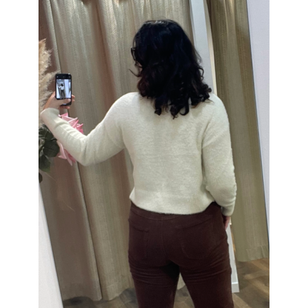 Pull doux à col rond See u soon.